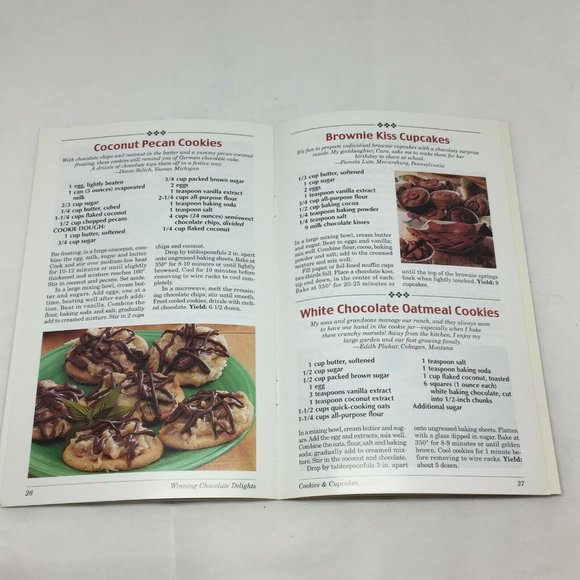 Winning Chocolate Delights Recipe Cookbook Baking Recipes Dessert Cake Pie - Picture 8 of 9